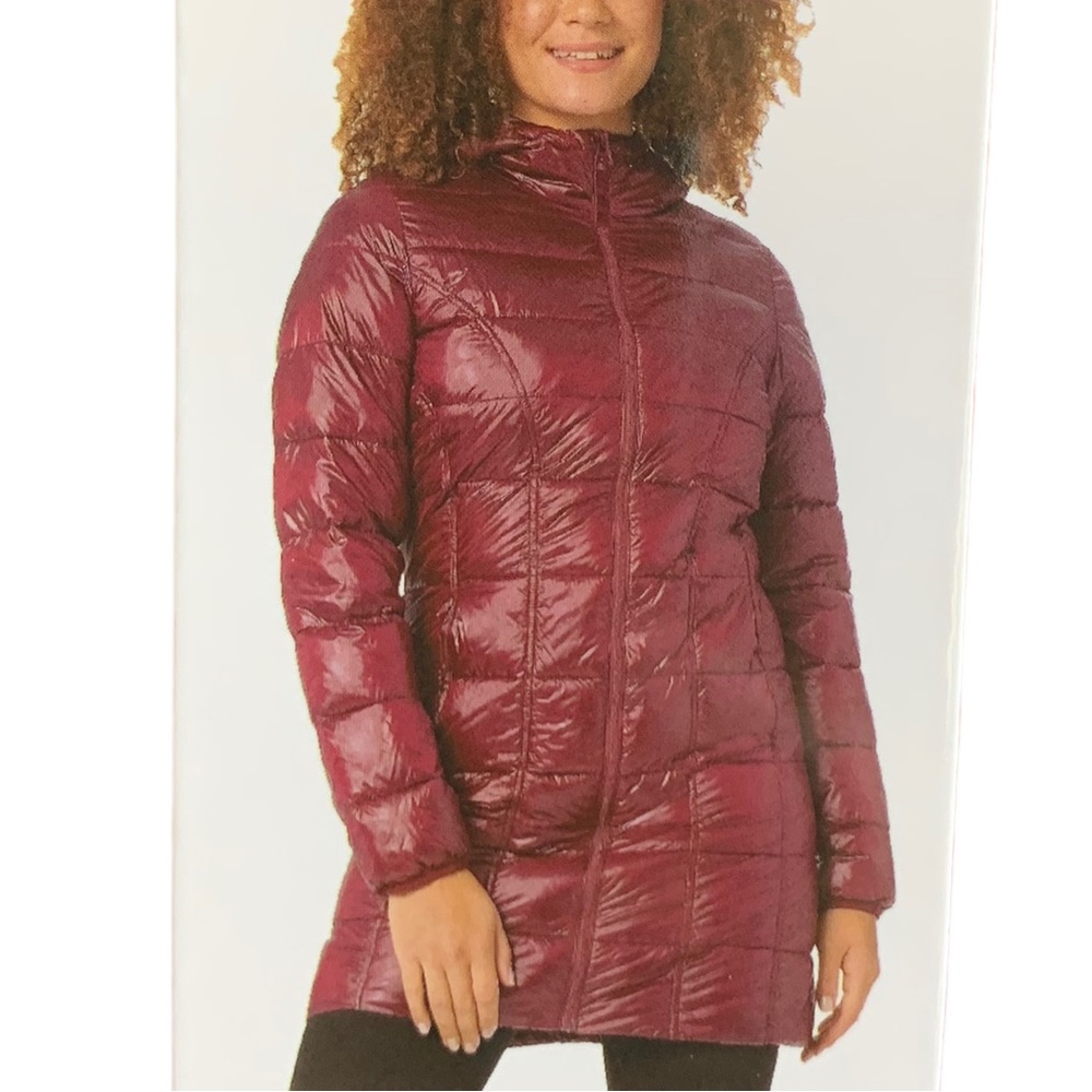 Mid Length Hooded Puffer Jacket  NWT